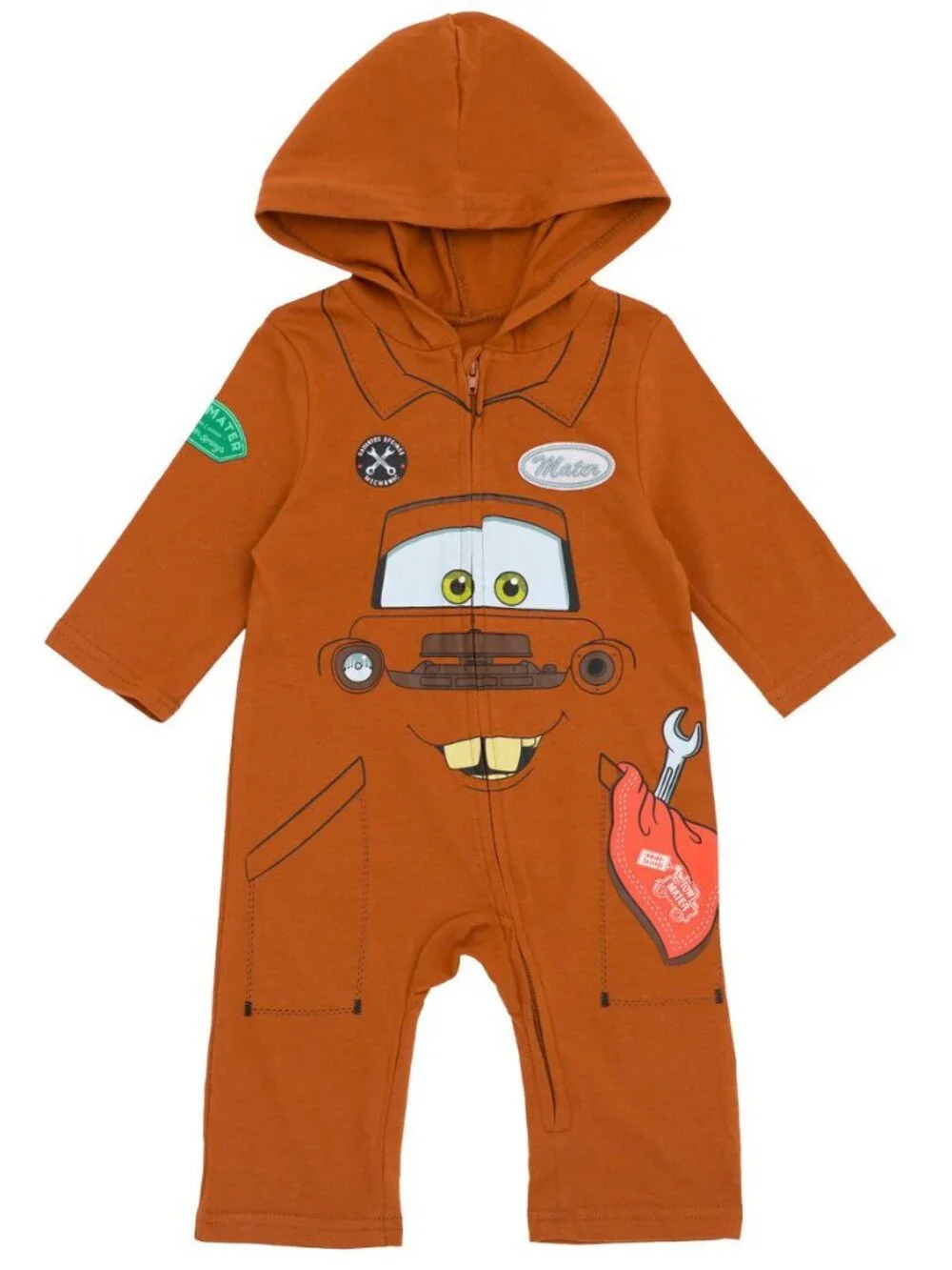 NWT Tow Mater Graphic Jersey Costume Zip Front Coverall 2T